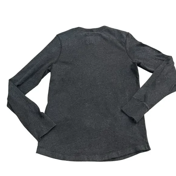 Y2K Abercrombie And Fitch Mens Muscle Sweater Medium Dark Gray Fitted Preppy - Picture 3 of 7